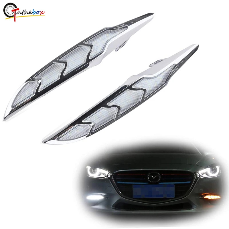 

Gtinthebox 2PCS Exact OEM Fit High Power Switchback LED Daytime Running DRL Lights Assembly For 2017 2018 Mazda 3 Mazda3 Axela