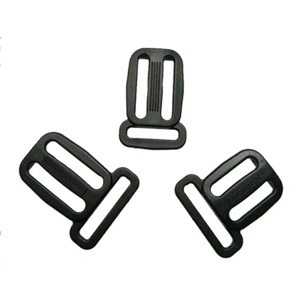 Wholesale 25mm 1inch 100pcs Black Adjustable Buckles Tri Glide Slider