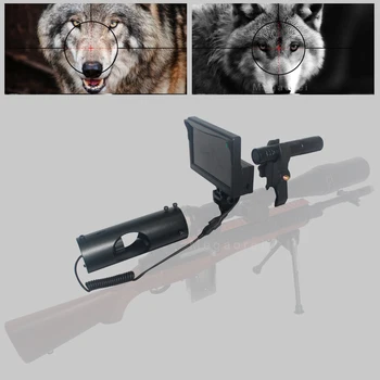 

Hot Sniper Zoom Outdoor Hunting optics sight Scope Tactical digital Laser Infrared night vision riflescope with IR and LCD