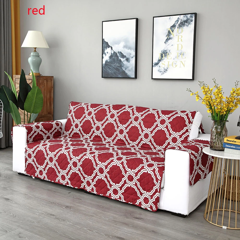 Printing Cover Furniture Protector Reversible Removable Armrest Slipcovers Sofa Cushion For Living Room Sofa Couch