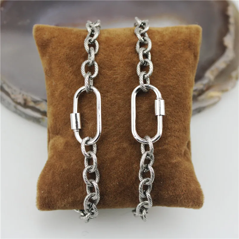 7,5 Дюймов, 5 шт./лот, дизайн, древний серебряный браслет с застежкой, покрытый компонент застежки, Популярные Четки, браслет-цепочка, дешево, опт