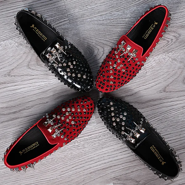 

Loafers Male Cowhide Pointed Casual Leather Korean Style Men's Shoes Genuine Leather Full Grain Leather Cow Leather Slip-on
