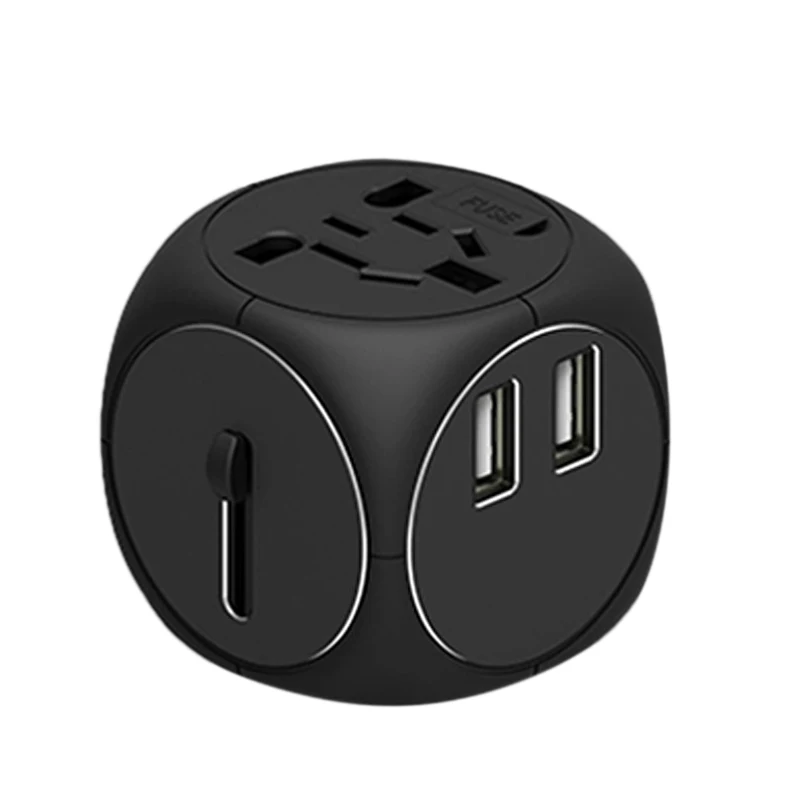 Розничная продажа универсальный адаптер для путешествий с 2 usb-портами питания