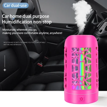 

ELOOLE Air humidifier 400ML USB Cool Mist Maker Mute Atmosphere Lamps Ultrasonic skin Nano spray Intelligent For Home Car Office