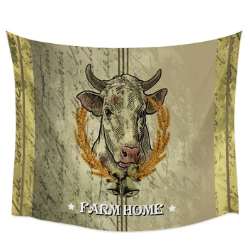 

Farm Cow Wheat VintageTapestry Wall Hanging Bedroom Wall Dormitory Home Decoration Tapestry Wall