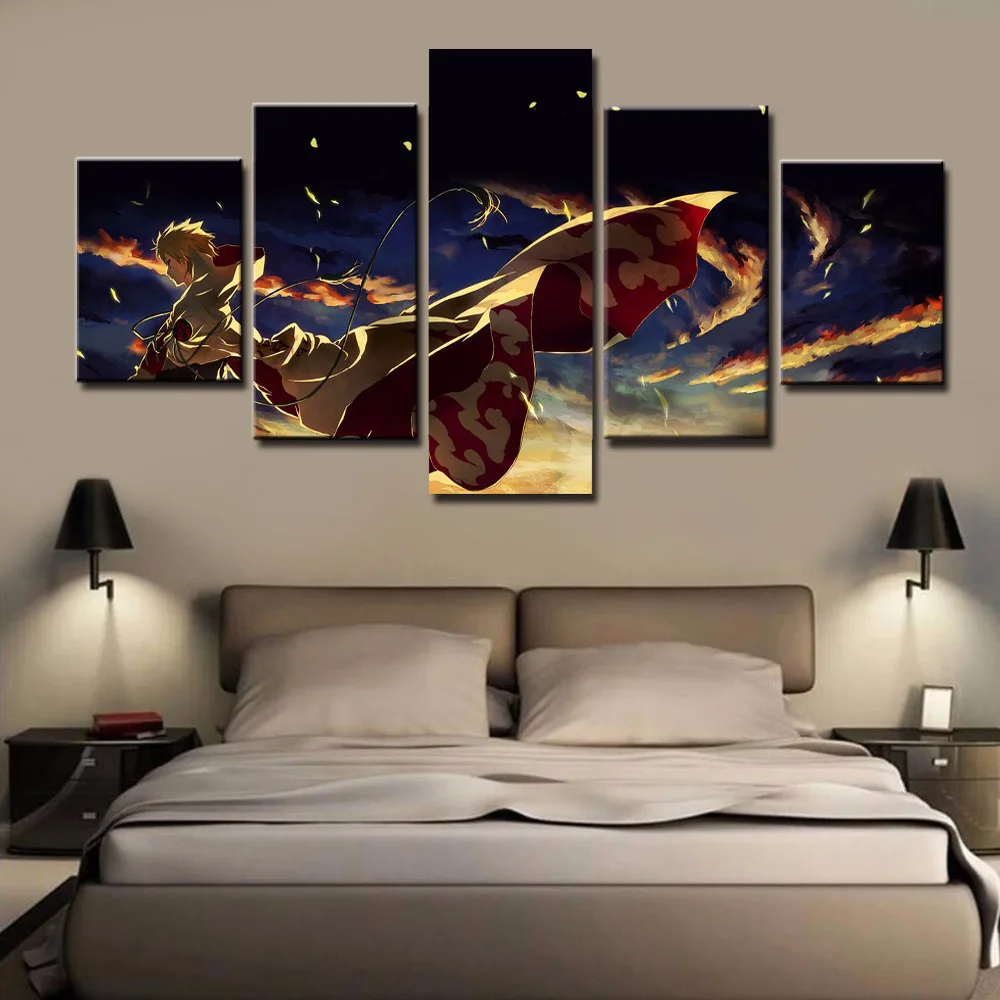 

Art Greek Wholesale Oil Painting Modern Decorative Picture Spray-print Canvas 5-frame Naruto Wish Supply of Goods Cross Border S