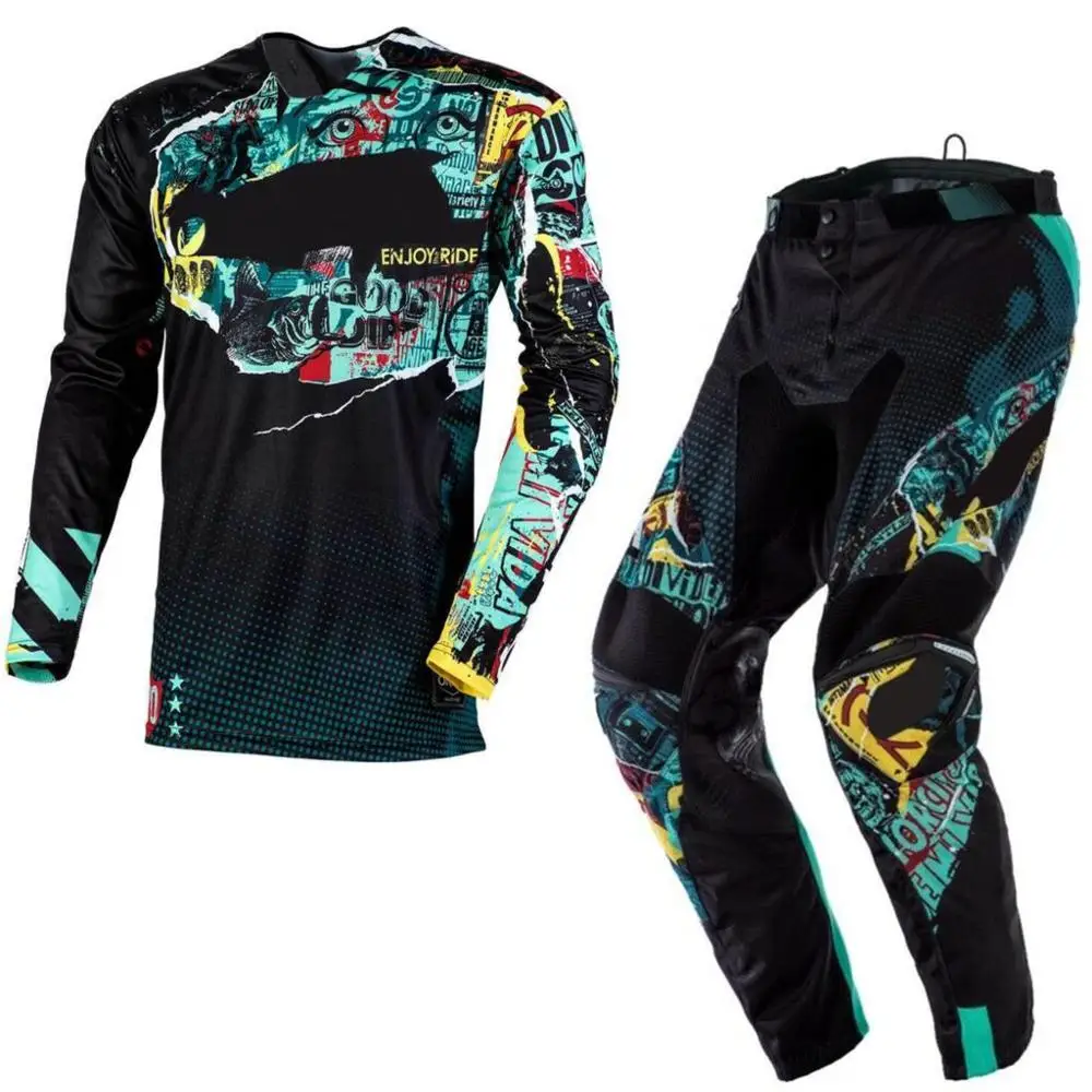 Новинка MX Racing Mayhem-Lite Crank Jersey Pant MX Мотокросс Dirt ATV Offroad gear Combo H - Цвет: 4