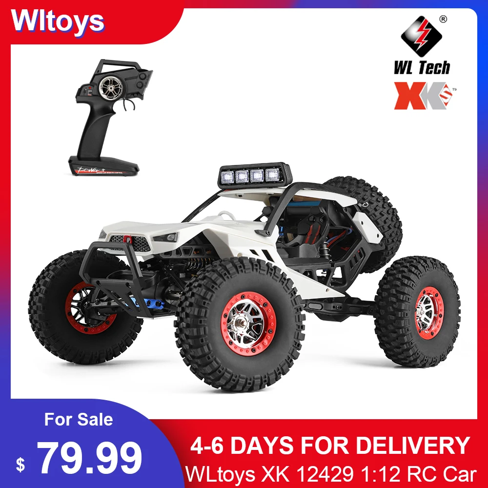 WLtoys XK 12429 1:12 RC автомобиль гусеничный 40 км/ч 4WD 2 4G электрический с головным