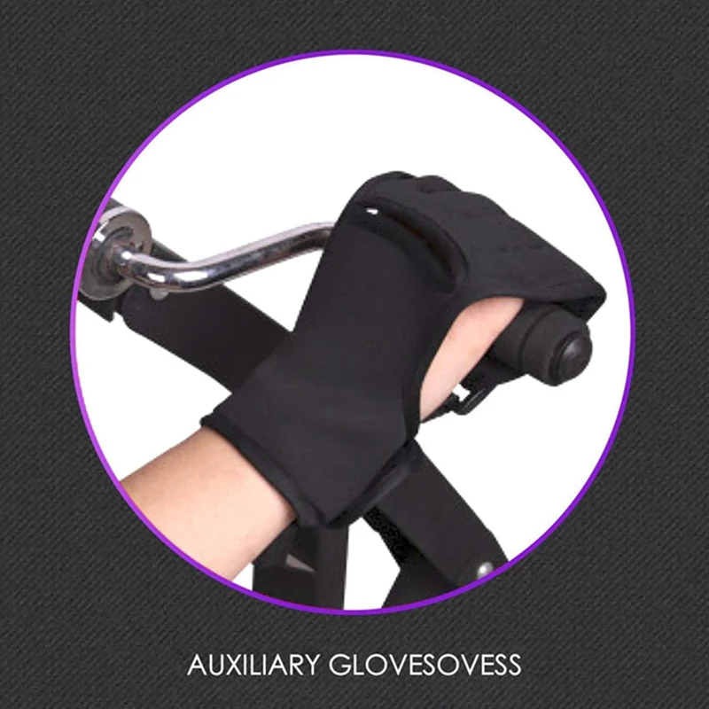 Anti-Spasticity Fitness Finger Rehabilitation Auxiliary Gloves Grip Splint Finger Hand Recovery Impairment Fixed Hand Glove 1PC