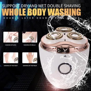

Lady's Electric Epilator Mini Lady Armpit Hair Shaver Travel Bikini Hair Removal Device White Usb Cable Female Shaver Rechargeab