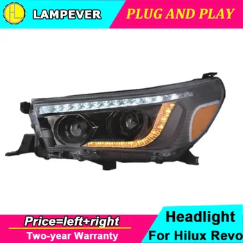 

YMI Car Style For Toyota Hilux headlights Revo Headlight Vigo Head lamp 2016 2017 Bi Xenon High Lowbeam Lens HID Yellow Turning