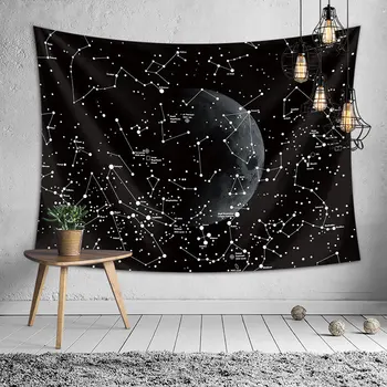 

Enipate Psychedelic Constellation Tapestry Galaxy Space Pattern Wall Hanging Light-weight Polyester Bedspread Yoga Mat Blanket
