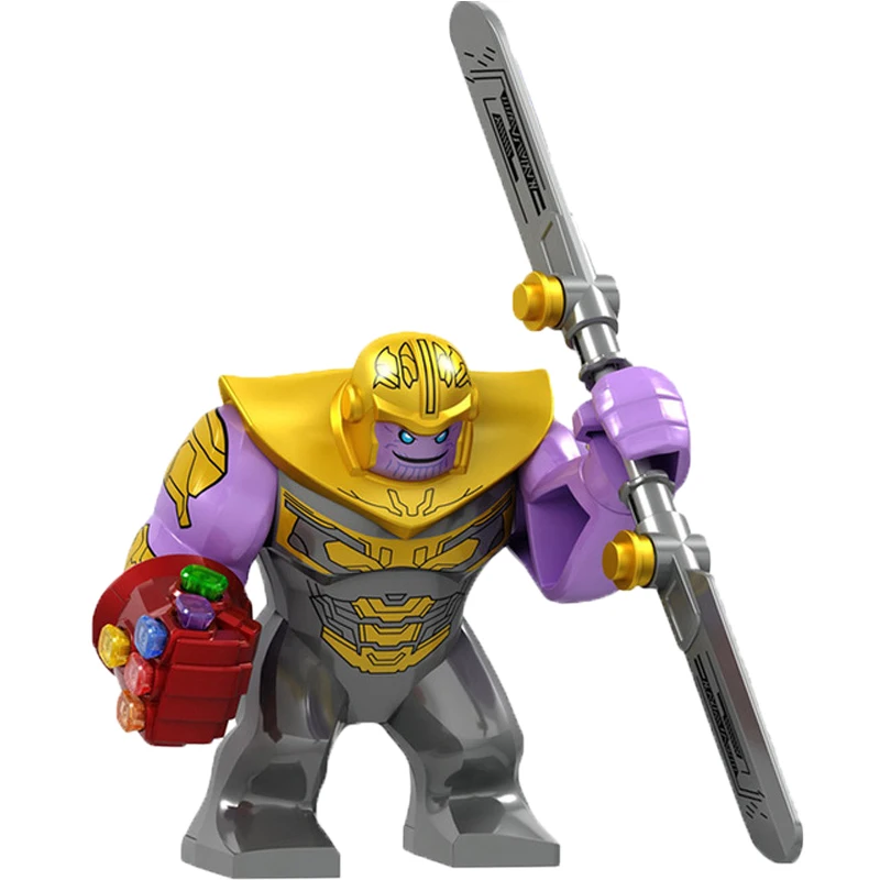 Superhero Big Size Gauntlets Hulk Spooky Thor Thanos Spider Doll Building Blocks Children's Toys For Building Block Toys