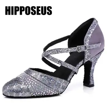 

Women's Dance Shoes Ladies Latin Ballroom Professional Tango Dance Shoes High Thin Heeled Dancing Shoes 4.5/6/7.5/8.5/10cm Heels