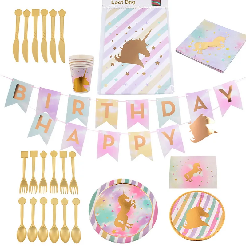  Disposable Tableware Birthday Party Arrangement Supplies Props Kids Favors Paper Party Knife And Fo - 4000522783740