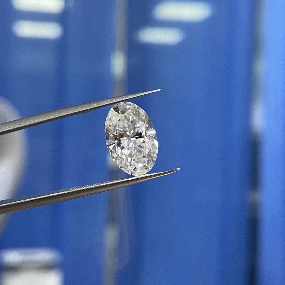 Mosangnai Pass Diamond Test D Vvs1 8X12Mm 4 Carati Forma Ovale Taglio Eccellente Pietra Preziosa Moissanite Sciolta Per Anello