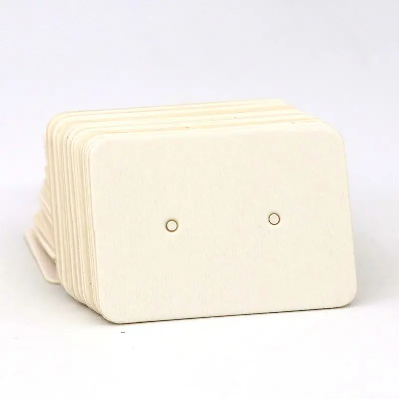 

100 PCS 2.5*3.5CM Rectangle Black White Blank Kraft Paper Jewelry Holder Earring Cards Label Tags DIY Accessories Wholesale
