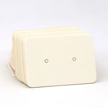 

100 PCS 2.5*3.5CM Rectangle Black White Blank Kraft Paper Jewelry Holder Earring Cards Label Tags DIY Accessories Wholesale