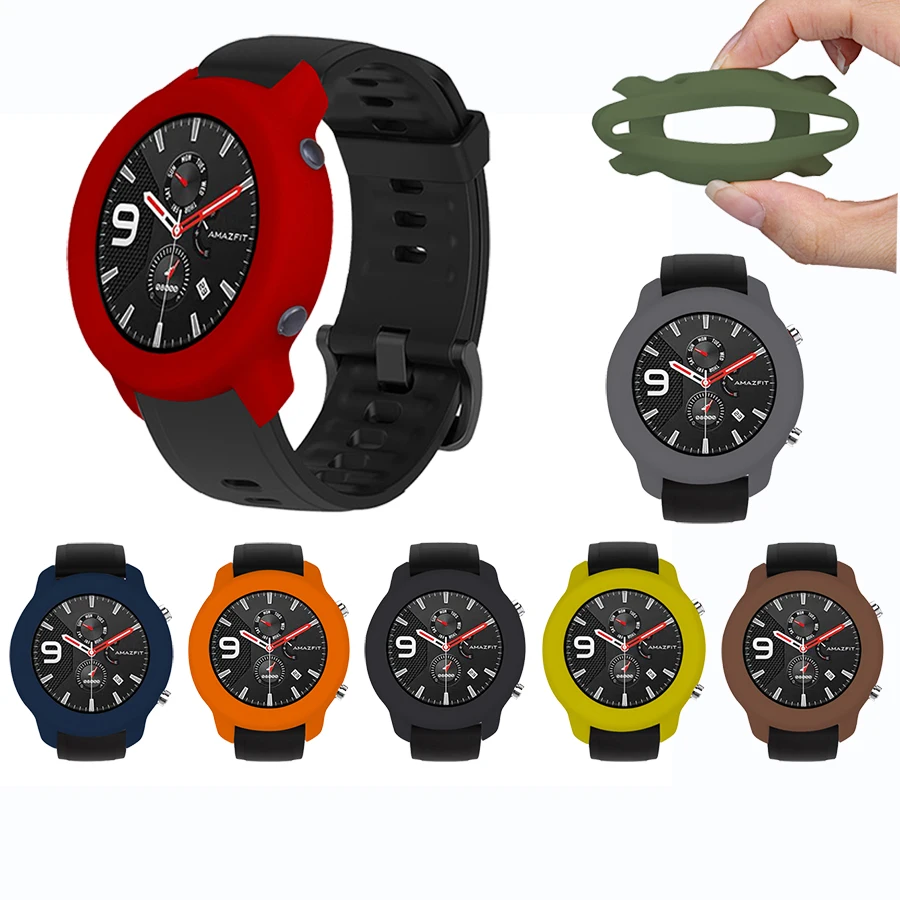 Для Huami Amazfit GTR 42 мм Smartwatch чехол силиконовый защитный бампер рамка для