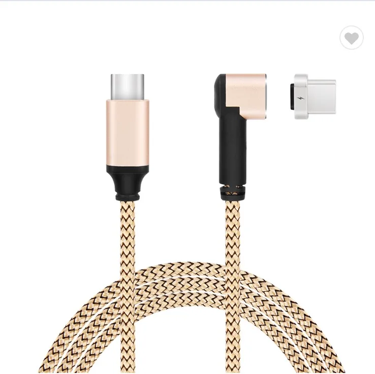 2 м 87 Вт Магнитный PD type C к usb type C кабель для быстрой зарядки 4.5A USB C кабель для зарядного устройства для Macbook Pro air huawei samsung S9 S10 - Цвет: Gold Type C
