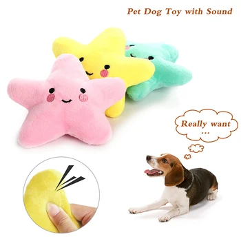 

1pc Sounding Puppy Dog Chew Toy Cartoon Dog Squeak Sounding Plush Toy for Cat Pets Plush Red Eggplant Radish