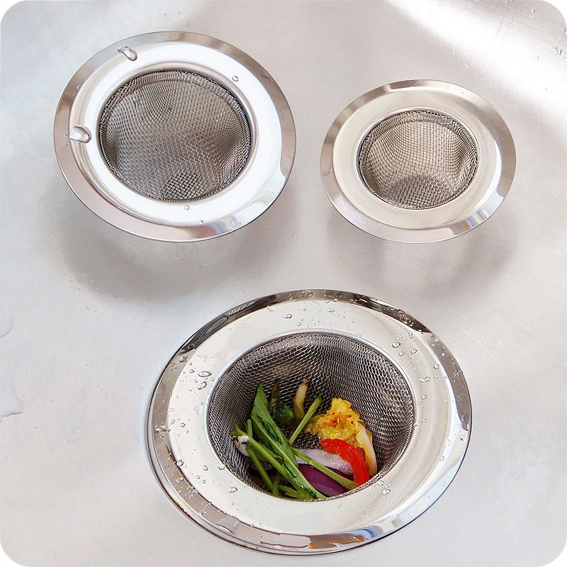 

Stainless Steel Sink Filter Kitchen Sink Anti-blocking Sewer Floor Drain Bathroom Hair Tool Accessories Hair Catcher