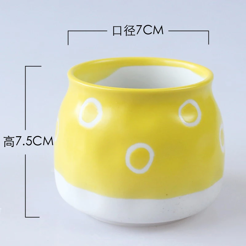 Potters ручная роспись сахарная таблетка система мульти-мясо цветочный горшок мульти-Японский небольшой свежий керамический маленький цветочный горшок