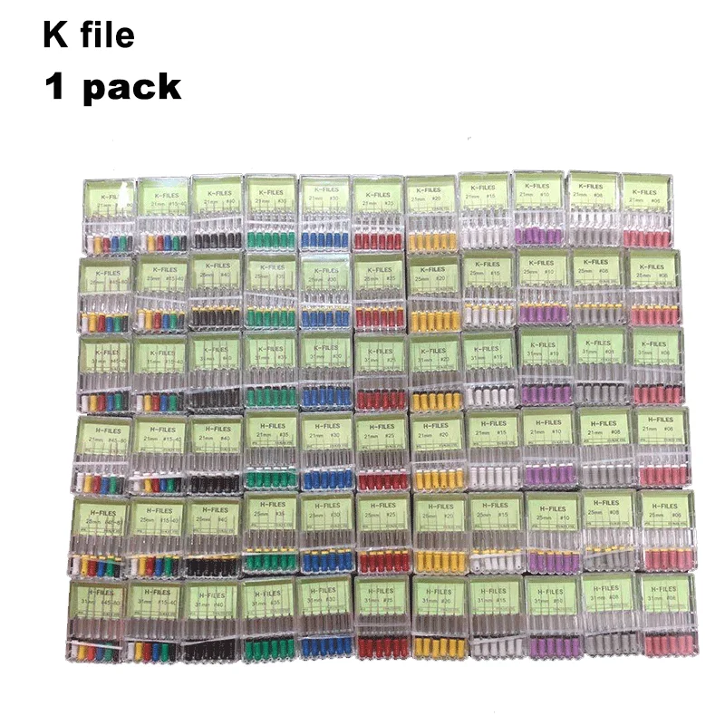 Herramienta Dental, Lima Endo K Cannal de raíz, 21mm, 25mm, 31mm, acero inoxidable, instrumentos para endodoncia, odontología dentista, Odontologia