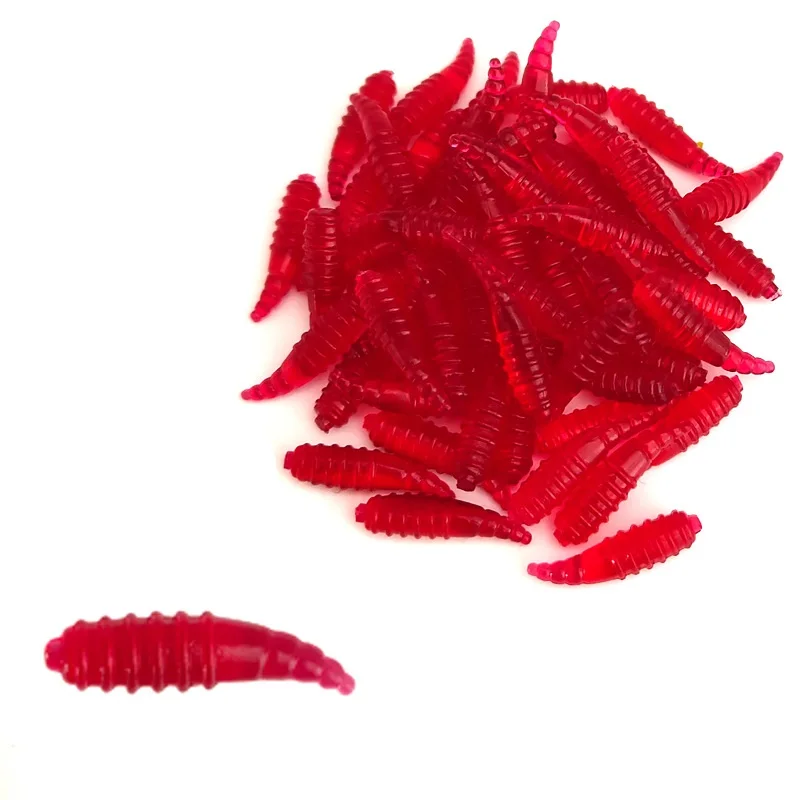 soft bread bug bionic grubs trout lure 1.6cm/0.12g Hand Pole Bait Carp Lifelike Fishing Lure Maggot Grub Worms 50pcs/lot fishing lure