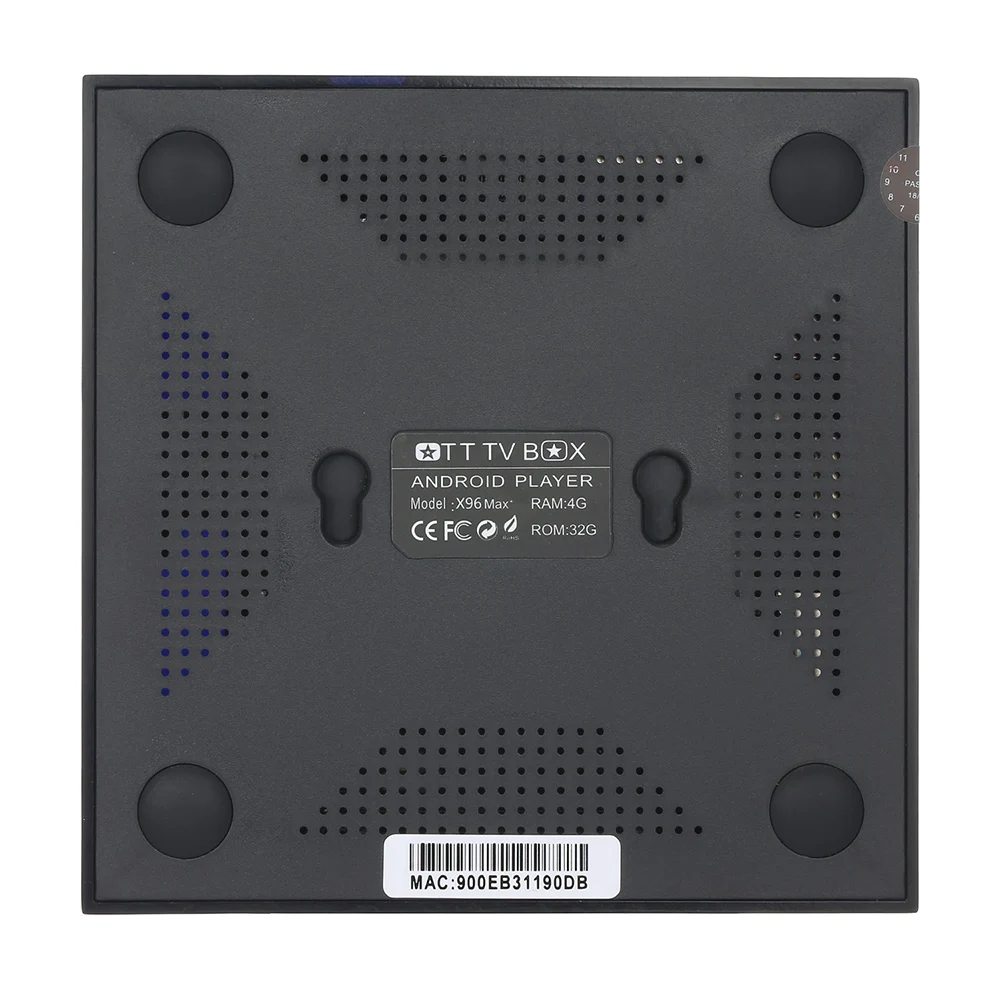 X96 Max Plus Смарт ТВ коробка S905X3 64-разрядным четырёхъядерным Чипсет Процессор Cortex-A55 Android 9,0 ТВ Декодер каналов кабельного телевидения 8K Media Player 2,4 г/5G Wi-Fi