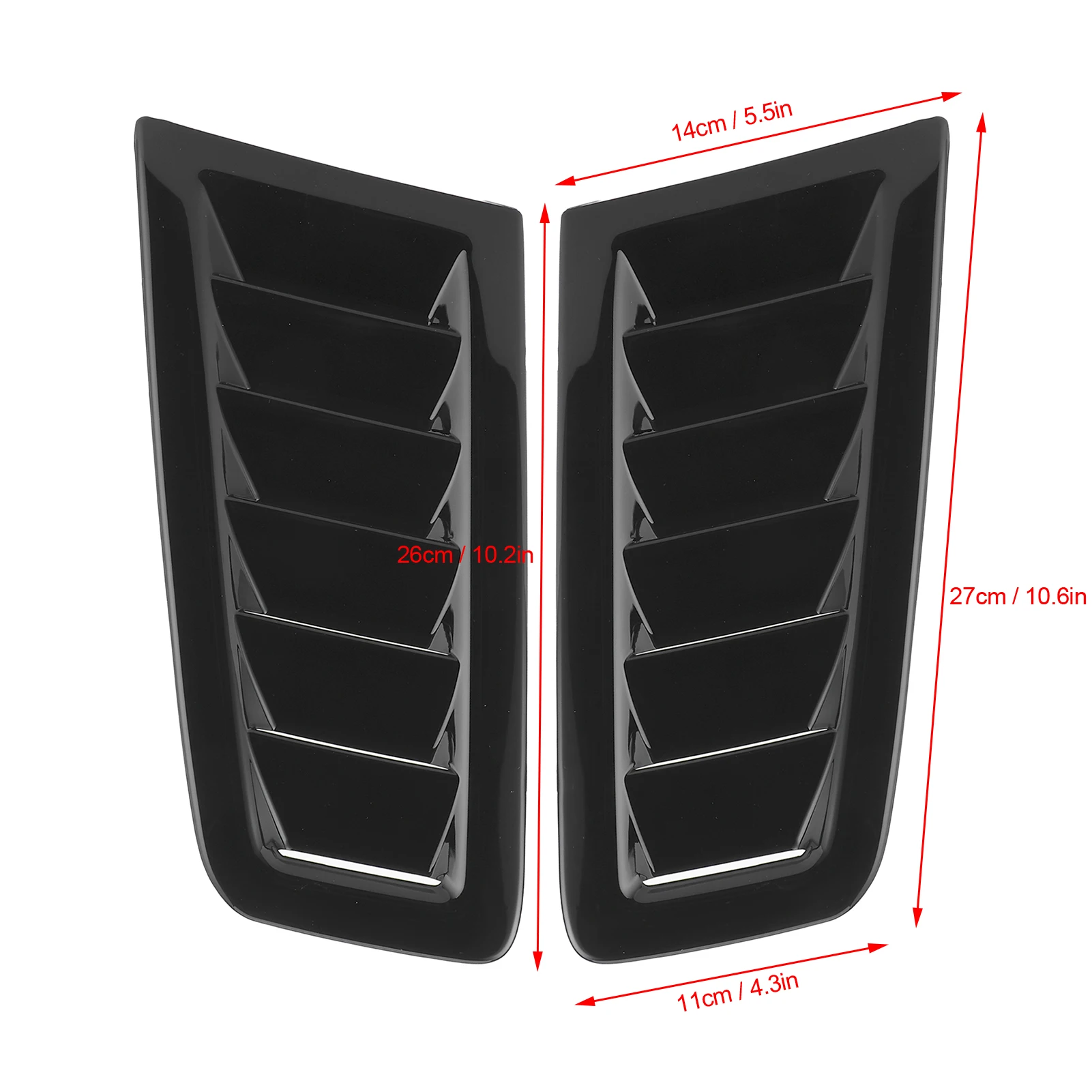 2Pcs Universal Bonnet Air Vents Engine Hood Car Exterior Parts for Focus RS MK2 Style hood vents