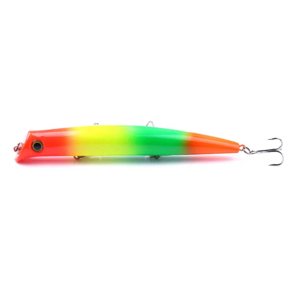 

2019 New Lure 1 Pieces Oversize Lure Minnow Sea Fishing Tackle Artificial Hard Bait Hook 12cm 17g Laser Lures