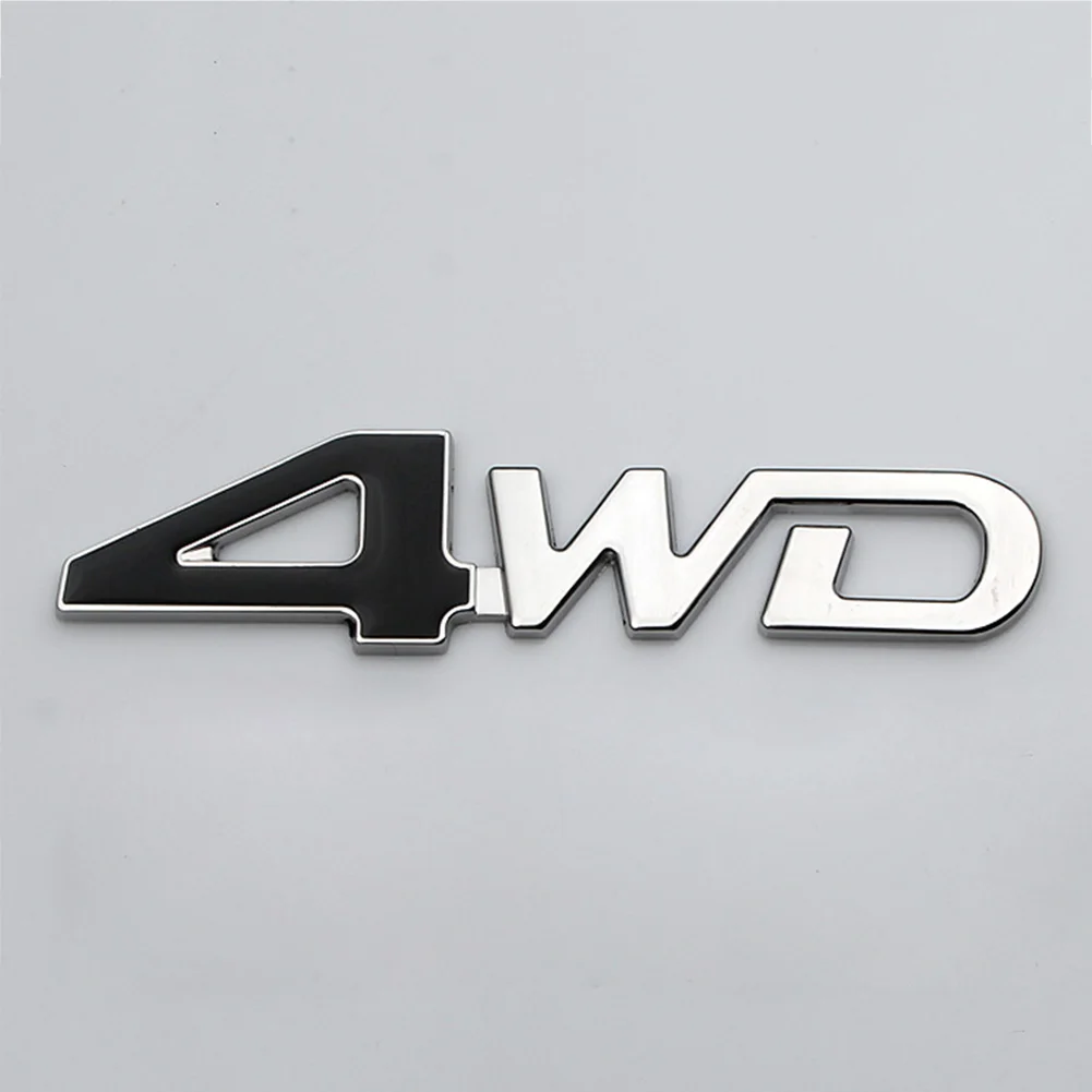 Металлическая хромированная Автомобильная 3D 4WD логотип Красный Съемная эмблема