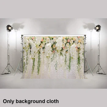 

Rose Backdrop Photography Background Props Romantic Wedding Curtain 3D Photo Studio Baby Shower Portable Party Vinyl Foldable