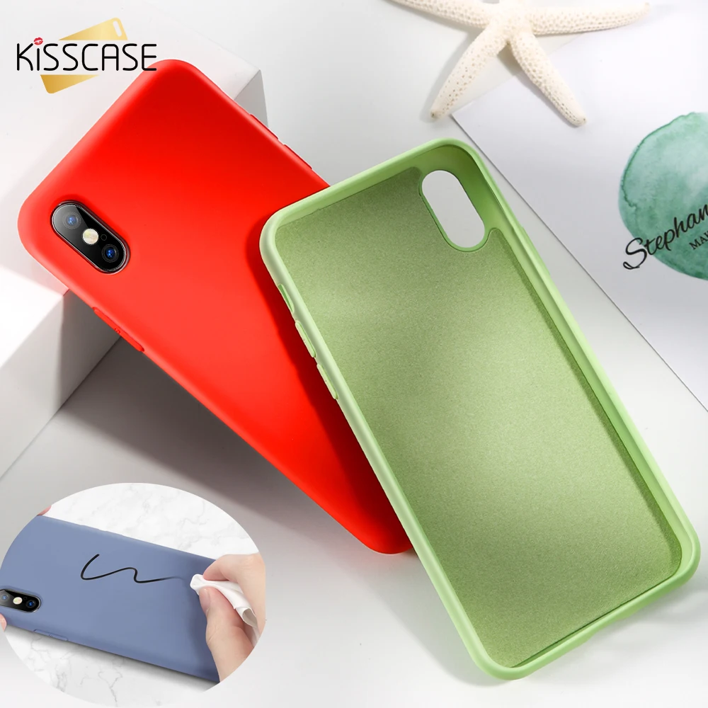 

KISSCASE Original Liquid Silicone Phone Case For Xiaomi Mi 9SE/9/8/8X Soft Thin Back Cover For Redmi Note 7/6/6 Pro Coque Fundas