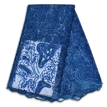 

2019 Soft French Tulle Net Laces Latest Purple African Fabrics For Women's Wedding Dress with Flower Embroidery 03