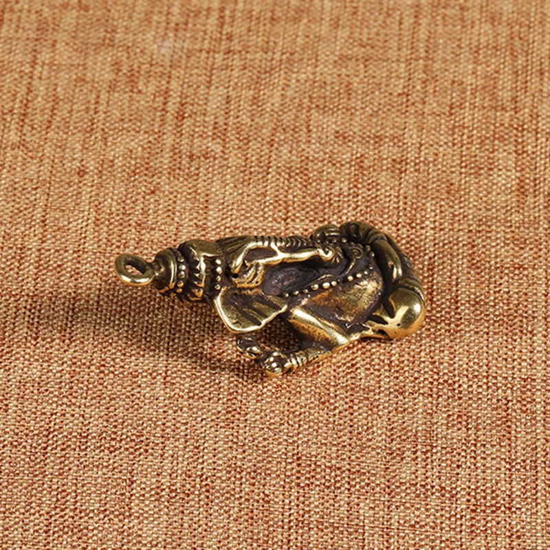 BUDDHA meets ELEFANT change pendant with carabiner hook patina jewelry pendant for bags jackets keys chains