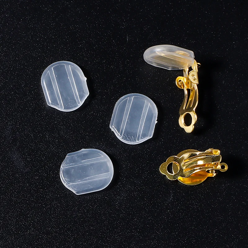 WORGEOUS 20pcs Clear Silicone Earring Backs For Studs Anti-Pain Clip-On