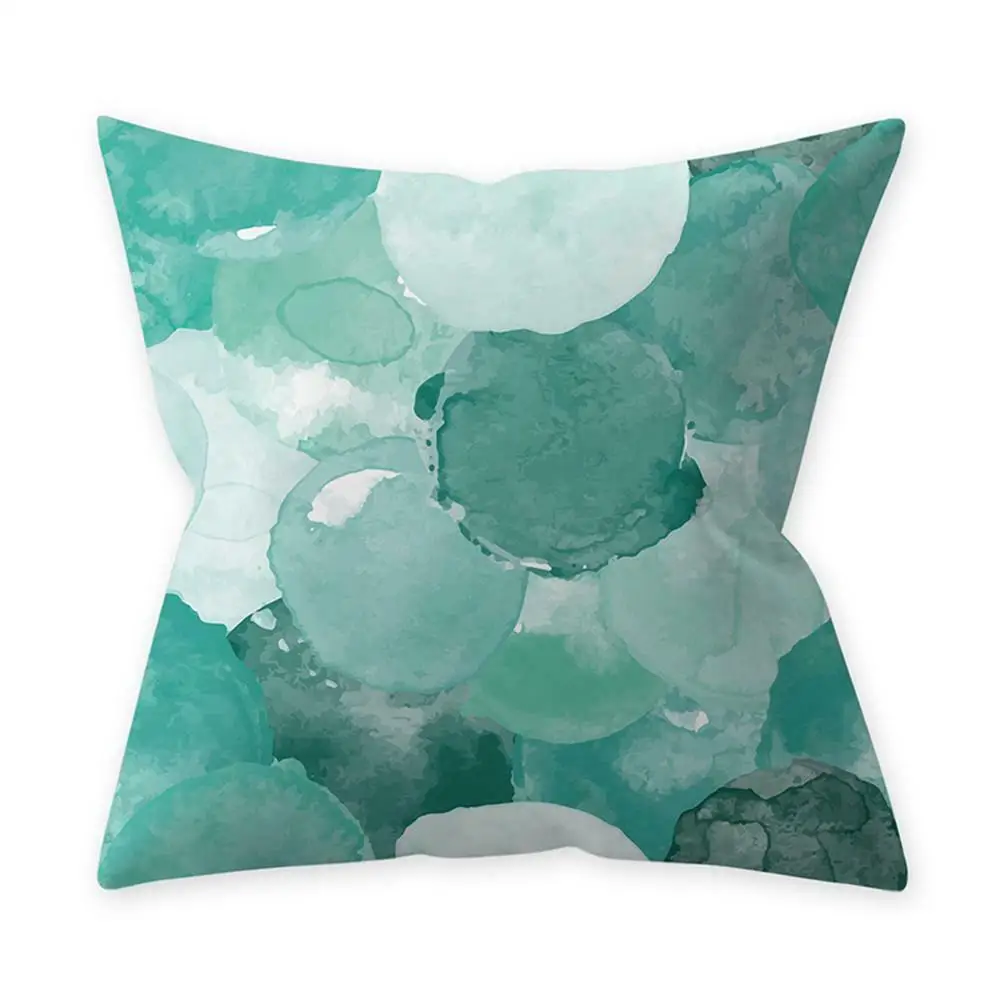 Подушка Чехол домашний декор сине-зеленый серии 1" пледы обхват талии для диванных подушек, наволочки для подушек - Цвет: 8