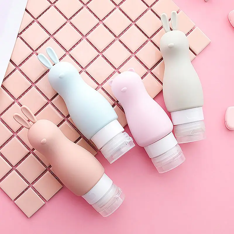 

1pc Portable Squeeze Multi-function Cartoon Bottle Silicone Travel Bottles Liquid Makeup Container for Lotion Shampoo Bath