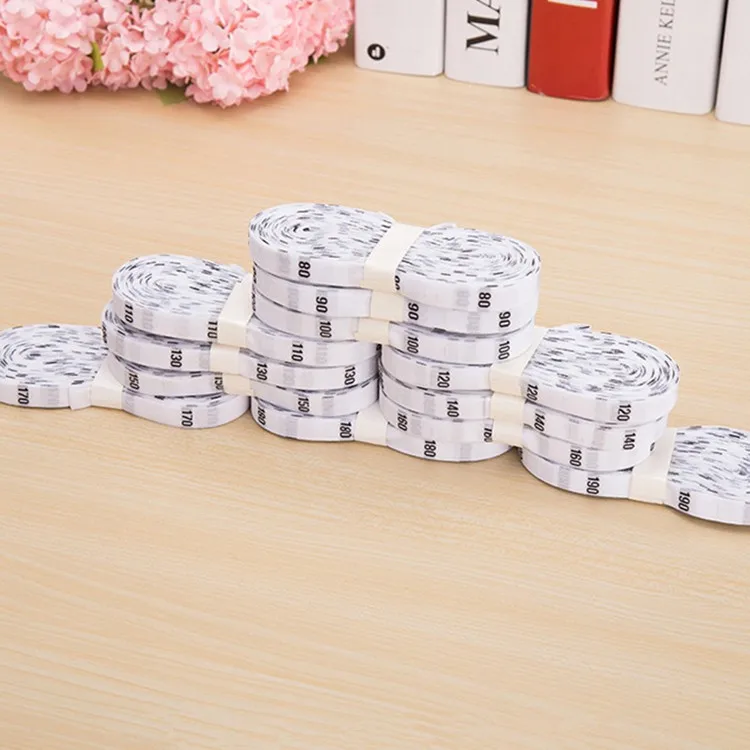 1200pcs(2 rolls) High Quality Number 50-200 Size Labels Damask Embroidered White Size Tags Kids/Babys Washable Care Size Labels