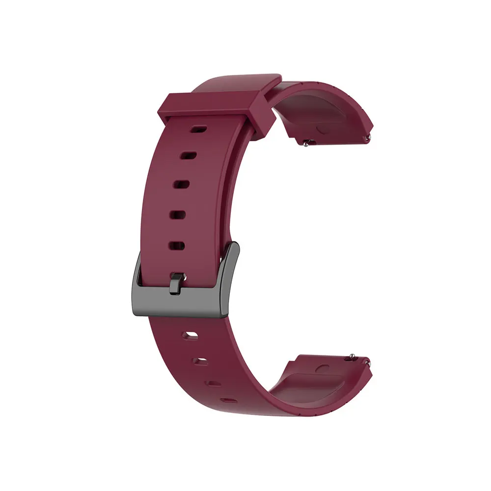 wine red Для Xiaom Mi Watch 18 мм ремешок для huawei B5/S1 спортивные часы для Withings/LG часы стиль 18 мм смарт часы официальный ремешок - Цвет: wine red