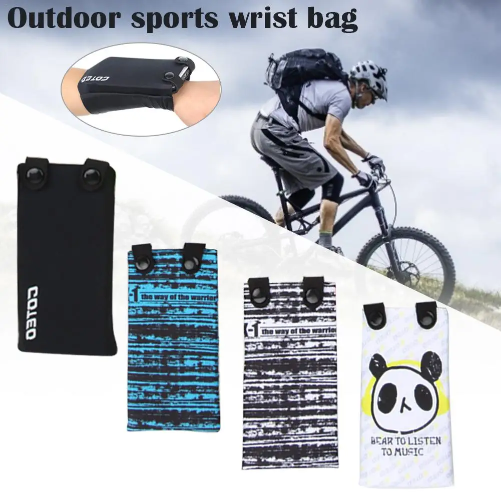 

Wrist Bag Elastic Gym Sport Armband Running Bag Mobile Phone Case Cover With Headphone Hole For Jogging Running Fitness 7 Inch