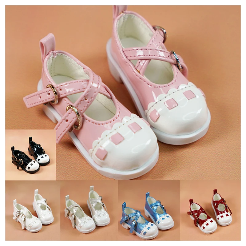 Doll shoes BJD princess leather shoes for 1/4 1/3 SD BJD doll accessories doll shoes 6 colors bjd flat shoes