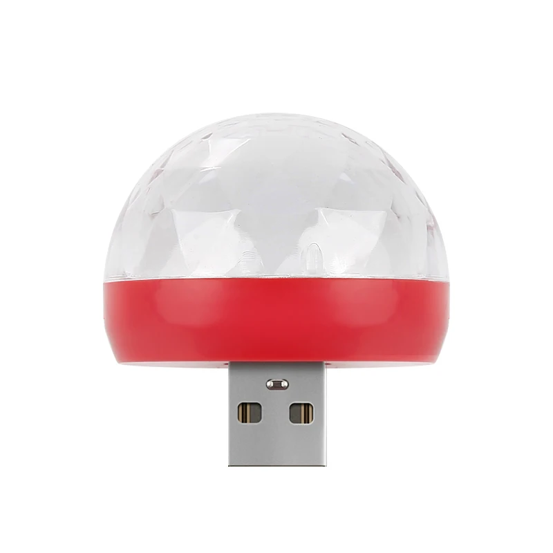Мини USB RGB светодиодный диско-сценическое освещение Стайлинг автомобиля светодиодный декоративный светильник USB клубный диско-магический сценический эффект света - Испускаемый цвет: Красный