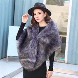Bealegantom 2021 Luxury Stock Warm Wedding Wraps Bridal Cape Winter Fur Women Jacket Bridal Cloaks Party Wedding Coat QA1658