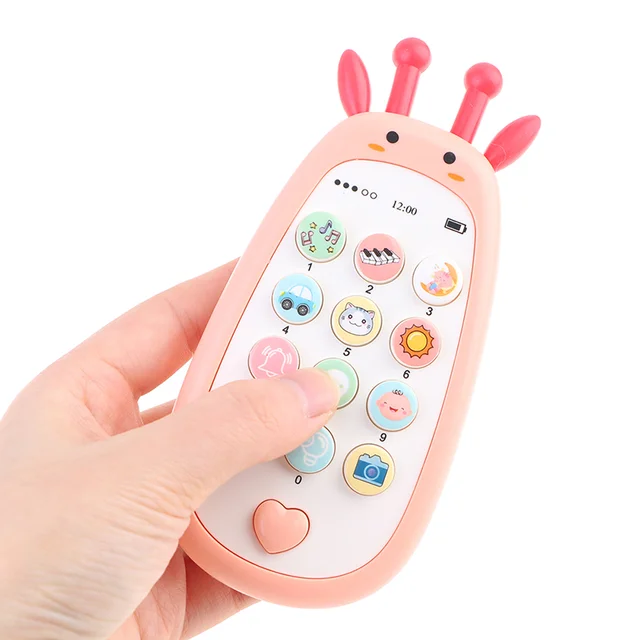 Educational Toy Cellphone W/ LED Baby Kid Educational Phone Model Chrismtas Gift Children Mobile Phone Baby Glue Biting Toys 3