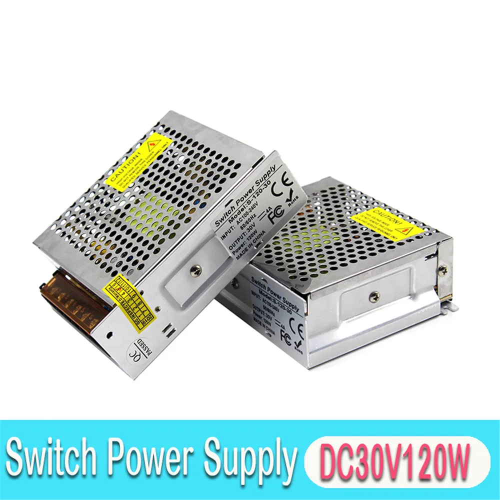120 Вт 4A 30 в DC питание трансформаторы AC100-240V AC DC30V SMPS для электрооборудования оборудование видеонаблюдение системы