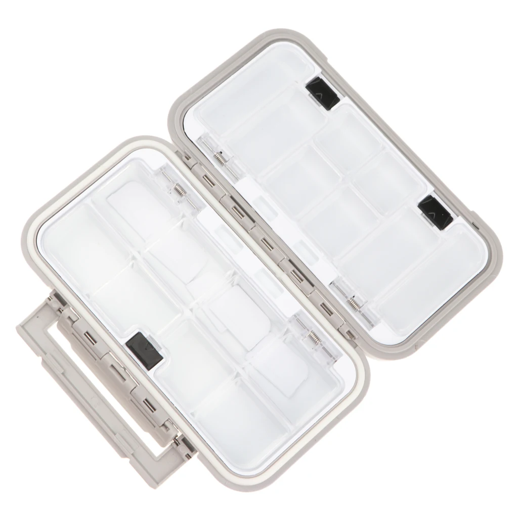Premium Waterproof Plastic Fishing Hooks Lures Baits Tackle Storage Organizer Box Case- C Type - Цвет: M Gray