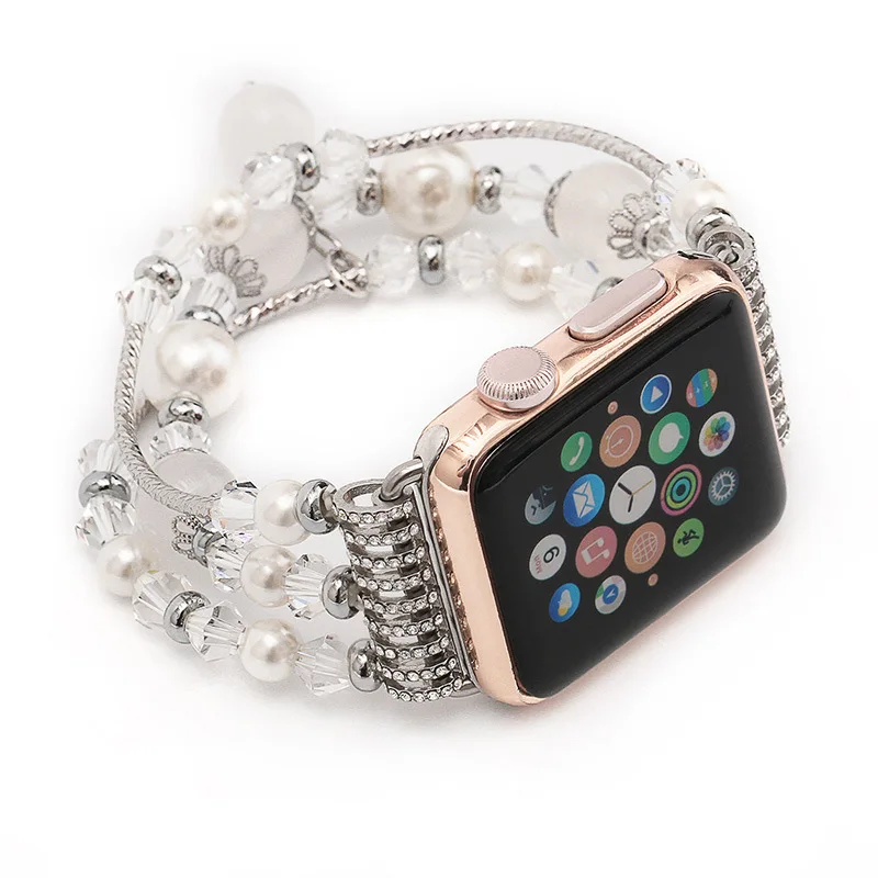 Luxury Agate strap For apple watch band 45mm/41mm 44mm 40mm 42mm/38mm bracelet watchband correa iwatch series 5 4 3 se 6 7